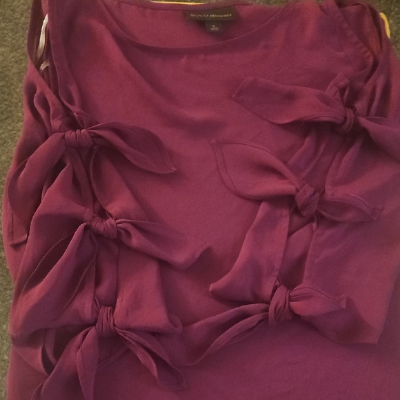 BOLD elements Deep Purple Ruffle Blouse - Picture 3 of 7